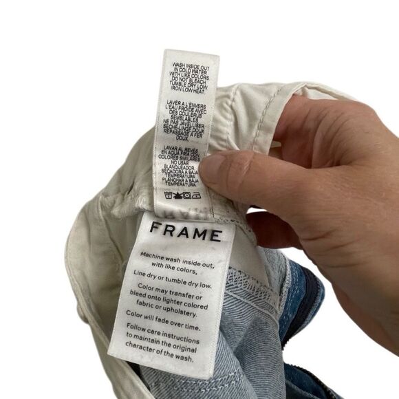 FRAME Denim Le Crop Mini Boot Jeans Color- Block in Olin Size 29 - Picture 9 of 9